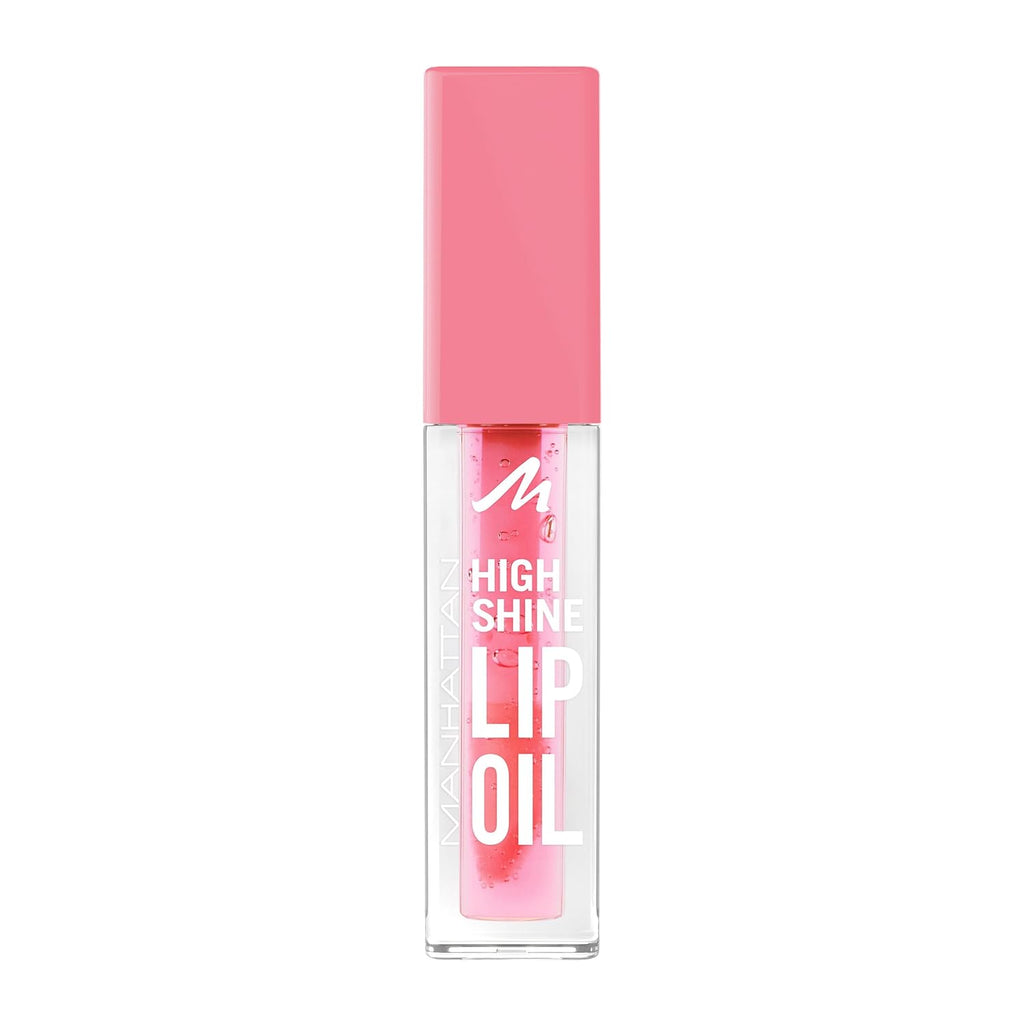 Manhattan High Shine Lip Oil 001 Pink Flush, Intensive Lippenpflege Mit Vitamin E Und Kokosöl Für Ein Natürlich Glänzendes Finish, Vegan