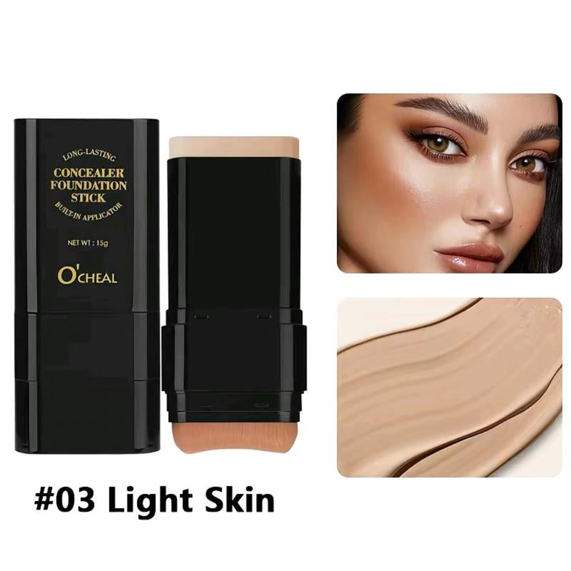 O'CHEAL Dual -Ended Long-Wear Lightweight Foundation Contour Stick - Brightening Effect, Blemish Concealer for Face Contouring Double