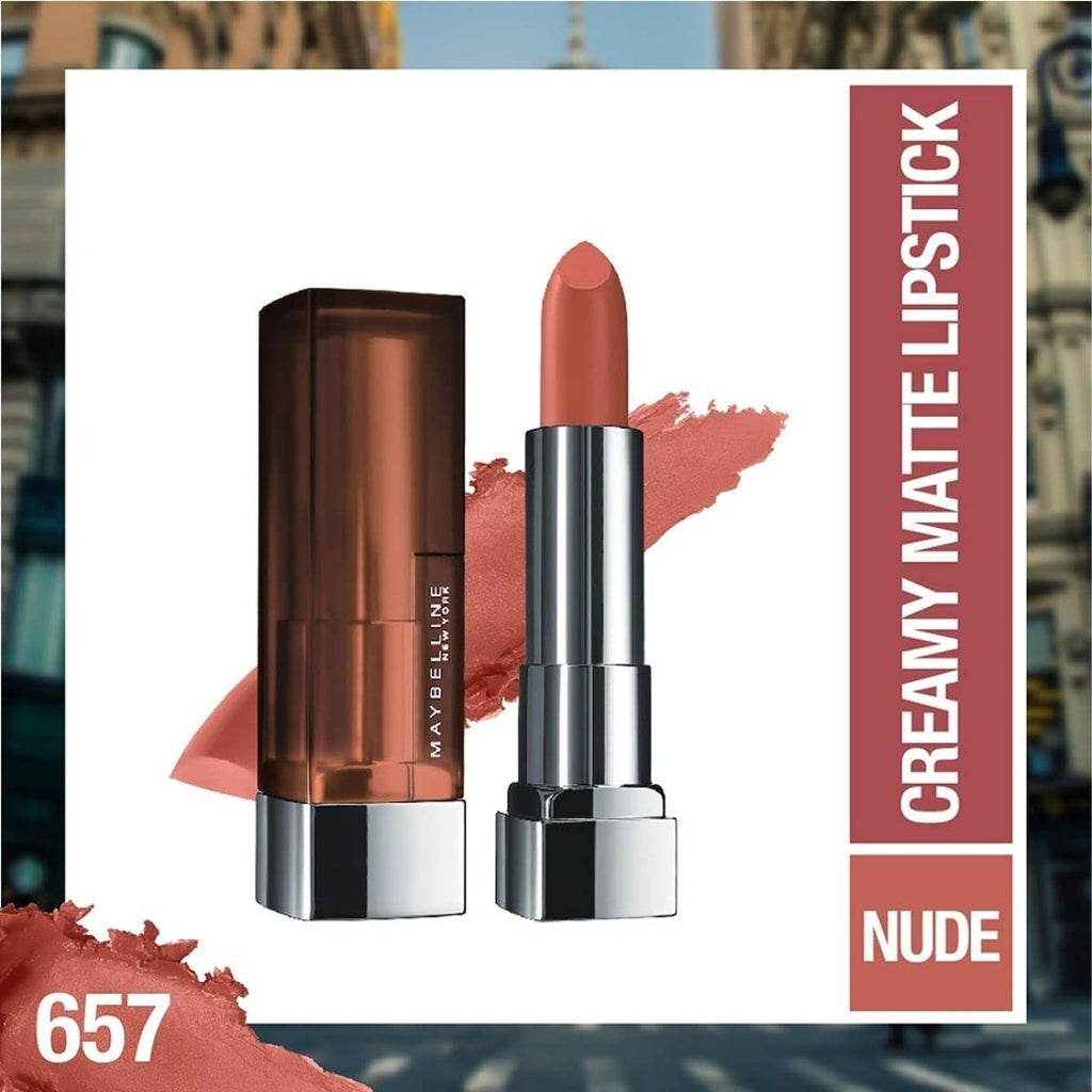 Color Sensational Lipstick, Lip Makeup, Matte Finish, Hydrating Lipstick, Nude, Pink, Red, Plum Lip Color, Nude Nuance, 1 Count