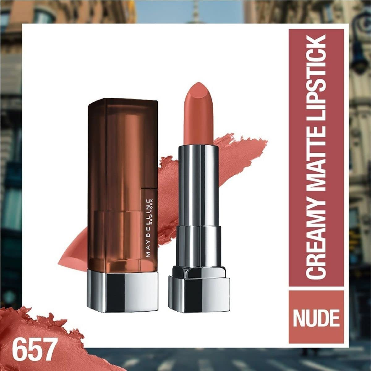 Color Sensational Lipstick, Lip Makeup, Matte Finish, Hydrating Lipstick, Nude, Pink, Red, Plum Lip Color, Nude Nuance, 1 Count