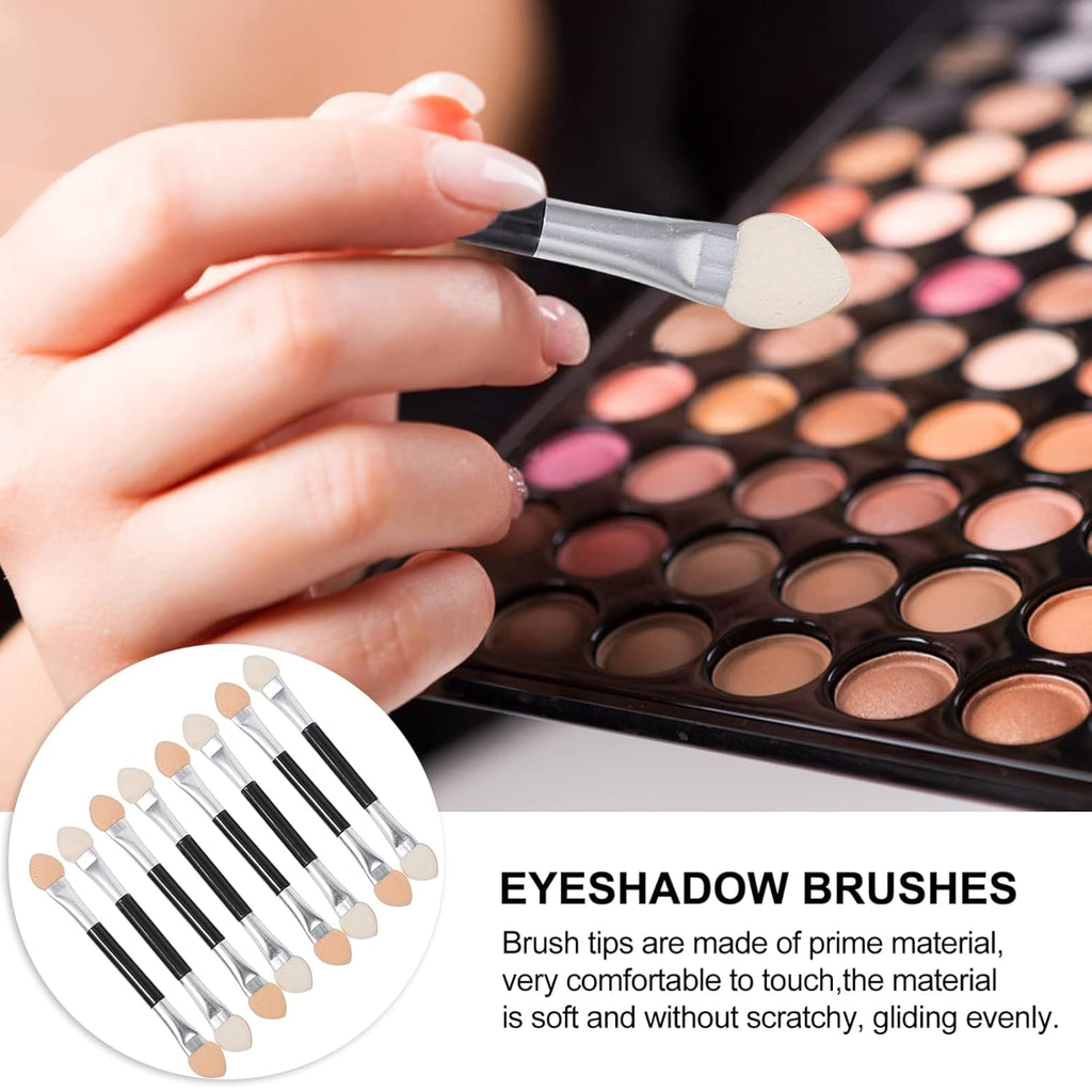 20Pcs Double-Sided Eyeshadow Applicators - Soft Latex Tip Eye Shadow Brush for Easy & Precise Makeup Application, Ideal for Travel, Parties, and Daily Use