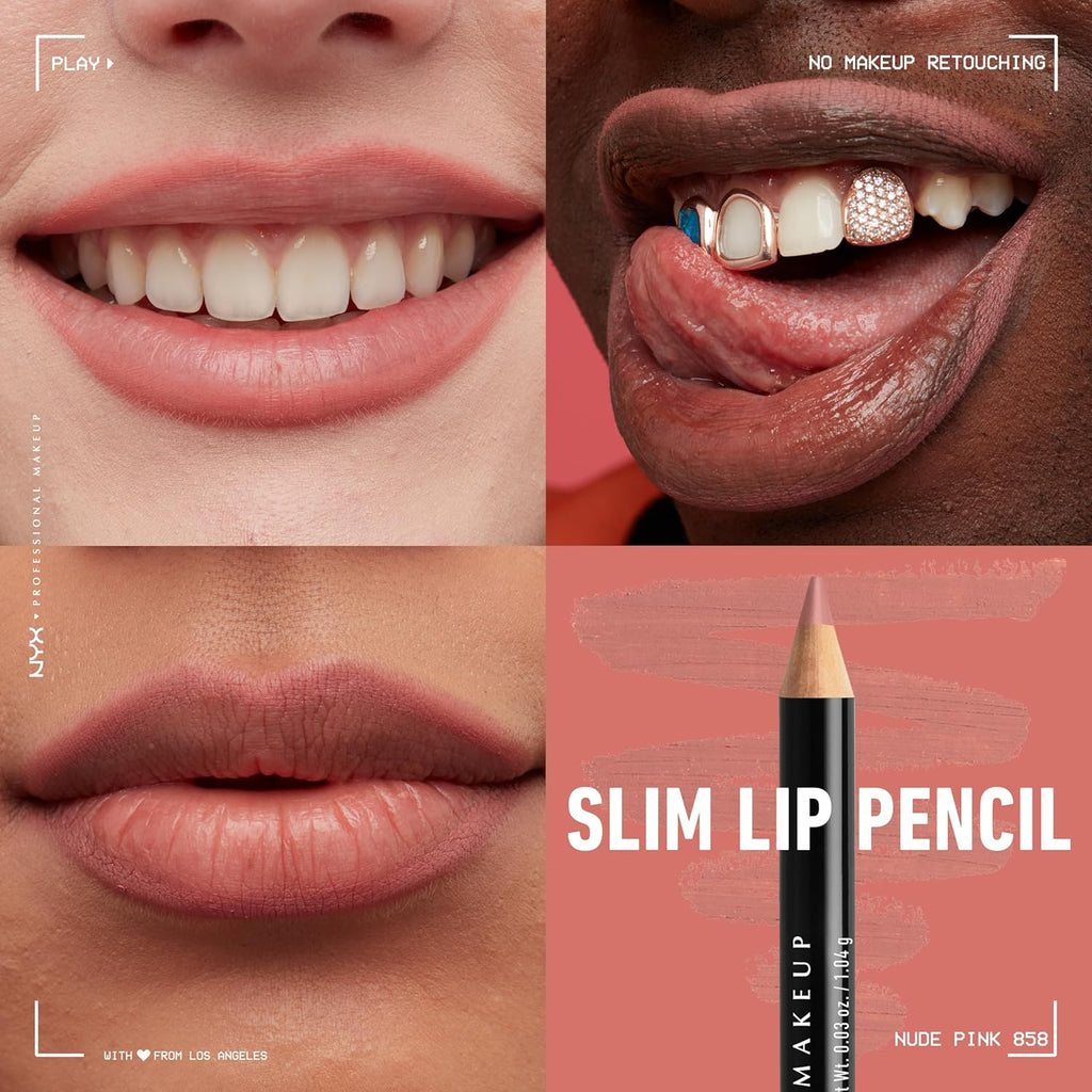Slim Lip Pencil 2-Pack - Nude Pink & Hot Red