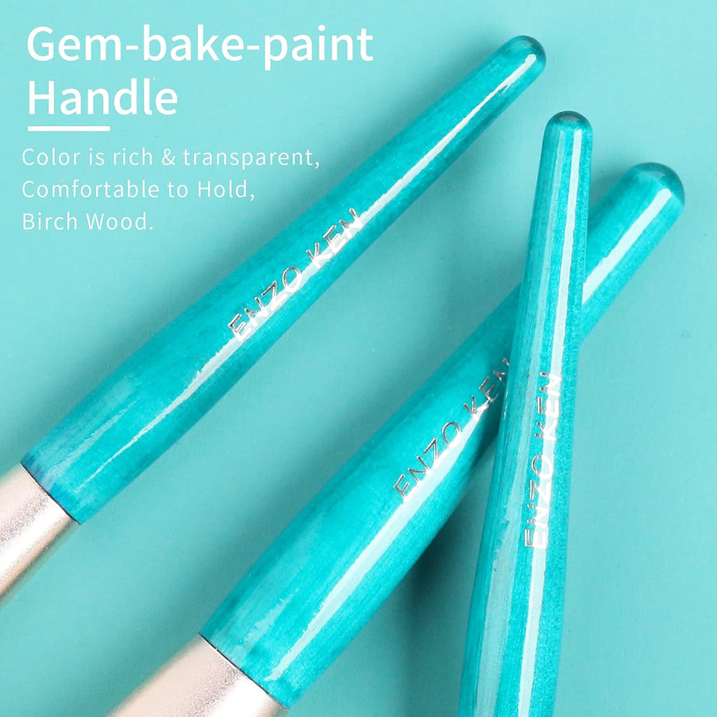 Blue Makeup Brushes Set with Case by , Vegan Makeup Brush Set Professional, Cosmetic Brushes Makeup Set, Make up Brushes Vegan, Make up Brushes Set Professional, Wooden Makeup Brush Set Vegan