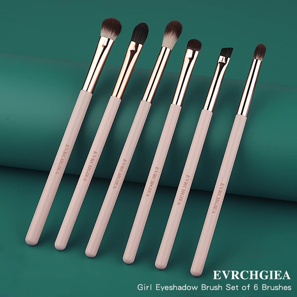 Professional 6-Piece Eye Makeup Brush Set - Soft Bristles for Flawless Eyeshadow, Eyeliner & Eyebrow Application